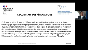Rénovation des BAC PRO de la filière énergétique, les 3 nouveaux BAC PRO ICCER, MEE et MFER : Ouverture
