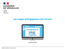 Les webinaires de m@gistère - Les usages pédagogiques des forums