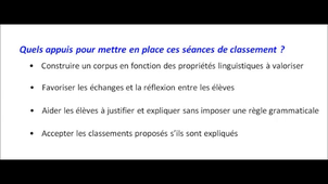 FRANCAIS C2-C3-ETUDE DE LA LANGUE - Présentation commentée d'une séance et l'analyse des réponses des élèves