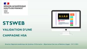 STSWEB VALIDATION DE CAMPAGNE HSA