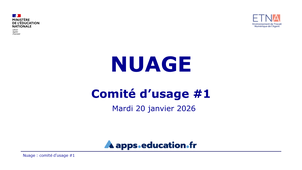 Comité d'usage Nuage  #1