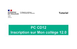 Inscription au site Mon collège 12.0