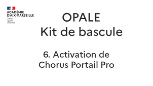 6. Activation de Chorus Portail Pro