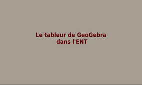 Le tableur de GeoGebra dans l'ENT normand