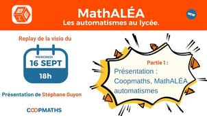 Webinaire MathALÉA - automatismes lycée - partie 1