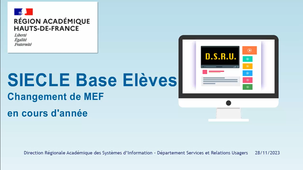 Changement de MEF en cours d'année