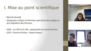 CAFES ACTEURS ET ACTRICES PROGRAMMES HG - 05 - FEMMES MIGRANTES, avec Djemila Zeneidi, géographe, directrice de recherche au CNRS