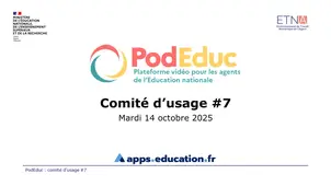 Comité d'usage PodEduc #7