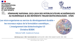 2024 - TraAM Académie de Toulouse - SemNat Biotechnologies-STMS