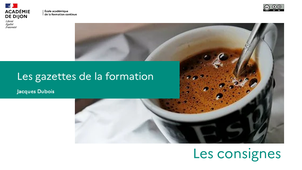 Gazette 8 - les consignes