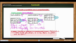 PROPORTIONNALITE calculer coefficient de proportionnalite