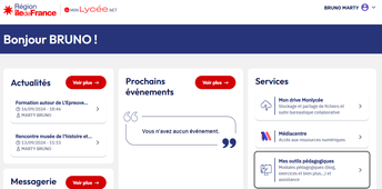 présentation ENT monlycee.net Ile-de-France