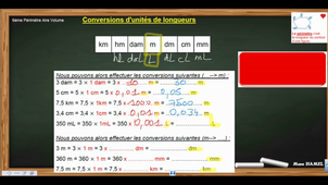 Conversions d'unités de longueurs (6eme programme 2025)