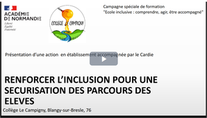 Renforcer l'inclusion pour sécuriser le parcours de l'élève - Webinaire