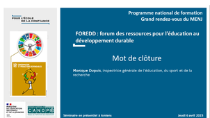 FOREDD 2023 - Mot de clôture Monique Dupuis
