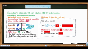 POURCENTAGE retrouver un taux