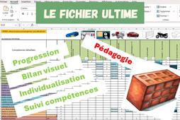 Progression et suivi des compétences - fichier excel