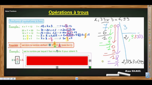 FRACTIONS et multiplication trous