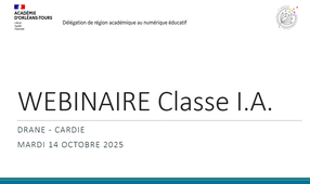 CLASSE IA - WEBINAIRE #1 - 14/10/2025