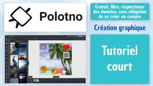 Tuto - Polotno Studio (court), création graphique semblable à Canva, mais gratuit, sans compte