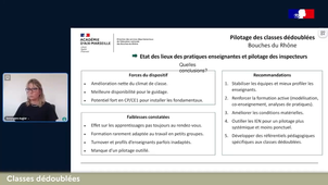 PNF Démarches d’enseignement en classes dédoublées - webinaire n°3 :