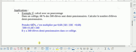 calculer un pourcentage d'un nombre