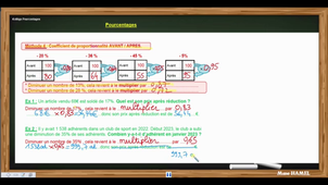 POURCENTAGES et proportions