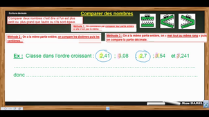 Comparer des nombres décimaux (plusieurs méthodes)