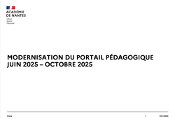 Modernisation du portail pédagogique