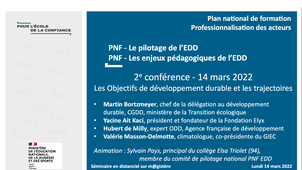 PNF 2021/2022 - EDD - Conférence : les ODD (agenda 2030) – Les trajectoires (rapport du GIEC)