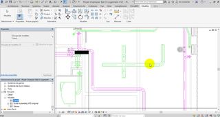 BIM - Création d'un réseaux de gaines de ventilation dans REVIT : Utilisation des options de tracé pour les gaines et la casse