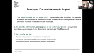 Webinaire d'accompagnement 2 Formation des référents académiques au contrôle des établissements privés sous contrat