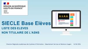 Liste des élèves non titulaire de  l'ASNS