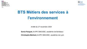 PNF 2024/2025 - Rénovation de la filière hygiène, propreté et environnement - Webinaire commun aux diplômes