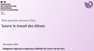 Suivre le travail des élèves dans Elea