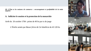 SÉMINAIRE INTERACADÉMIQUE TRAITE ET ESCLAVAGE - J1 - Clément PIQUET : Les dynamiques d'intégrations économiques et régionales de la taite négrière à Bordeaux, La Rochelle et Nantes au XVIIIème siècle