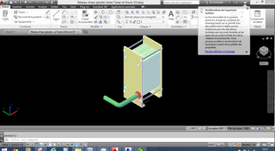 Bim - Implantation d'un échangeur à plaques pour FreeCooling Industriel sur Autocad MEP Générer des vues multiples de l'échangeur 550Kw