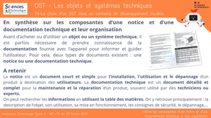 OST3a-Les composantes d'une notice et d'une documentation technique et leur organisation