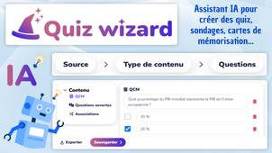 Tuto IA - Quizwizard (Getquizwizard), créer des quiz, sondages, flashcards... par IA, gratuitement