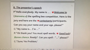 Spelling bee presentation speech1