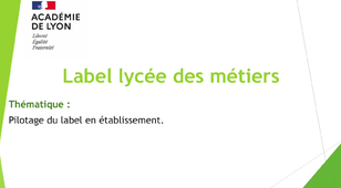 Exemple de pilotage du label 