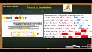 Convertir unités d aires (programme 6eme sept 2025)