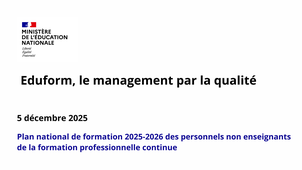 Eduform et le management par la qualité
