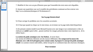 Correction test html sur les sciences