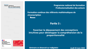 PNF 2022/2023 - RMC - Journée 3 - Favoriser le dépassement des conceptions intuitives pour développer la compréhension de la proportionnalité - E. Sander - C. SCHEIBLING-SEVE