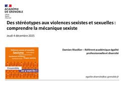 Des stéréotypes aux VSS : comprendre la mécanique sexiste