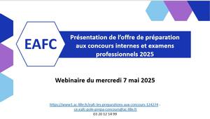 Offre préparation aux concours internes - EAFC de Lille