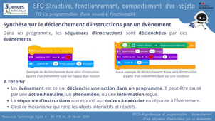 SFC3h-Algorithmique et programmation : déclenchement d'une séquence d'instructions par un événement