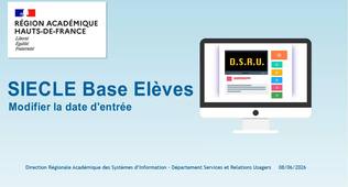 modifier la date d'entrée