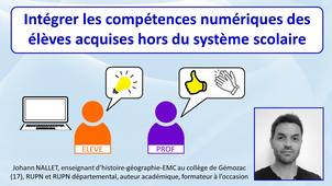 Intégrer les compétences numériques des élèves acquises hors de la classe